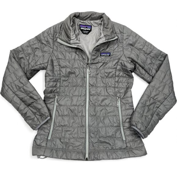 Patagonia Puffer Jacket Silver Gray Lightweight Primaloft Insulated Women's S - Picture 2 of 11